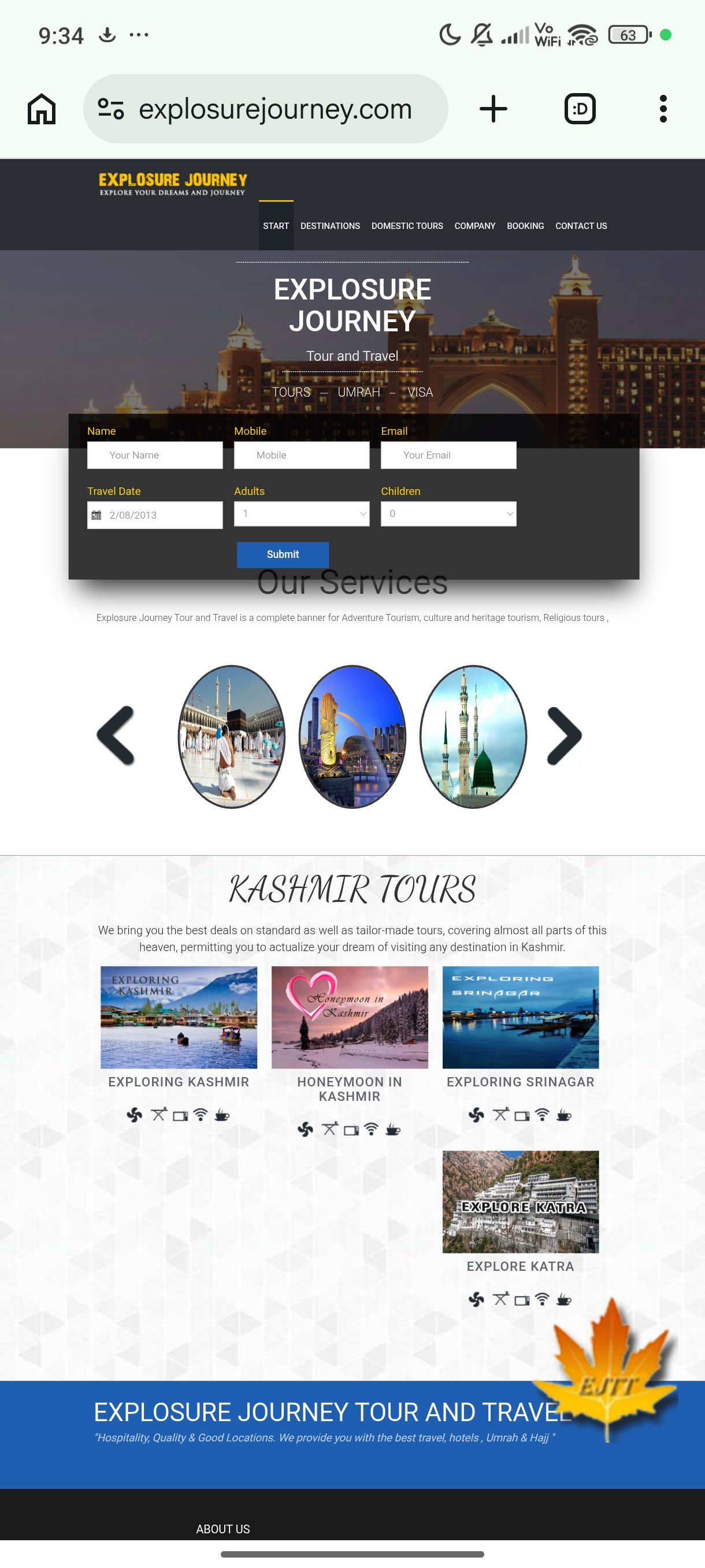 Explosure Journey Website