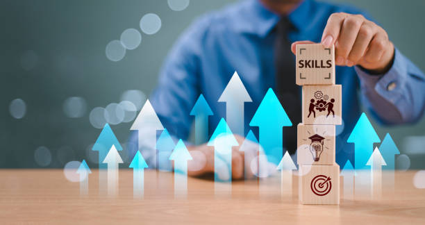 Skill courses — students learning together on laptops